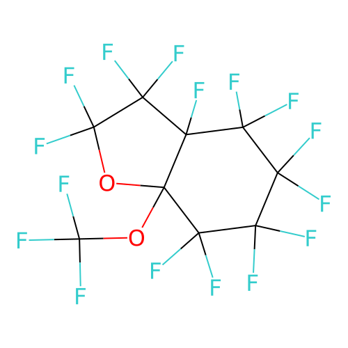 Perfluoro(6-methoxy-7-oxabicyclo[4.3.0]nonane) structure