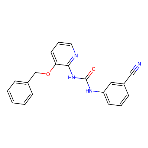 1-(3-Cyanophenyl)-3-(3-phenylmethoxypyridin-2-yl)urea structure