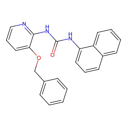 1-Naphthalen-1-yl-3-(3-phenylmethoxypyridin-2-yl)urea structure