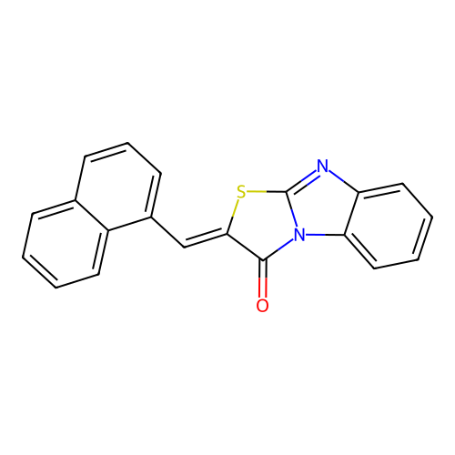 Thiazolo[3,2-a]benzimidazol-3(2H)-one, 2-(1-naphthylmethylene)- structure