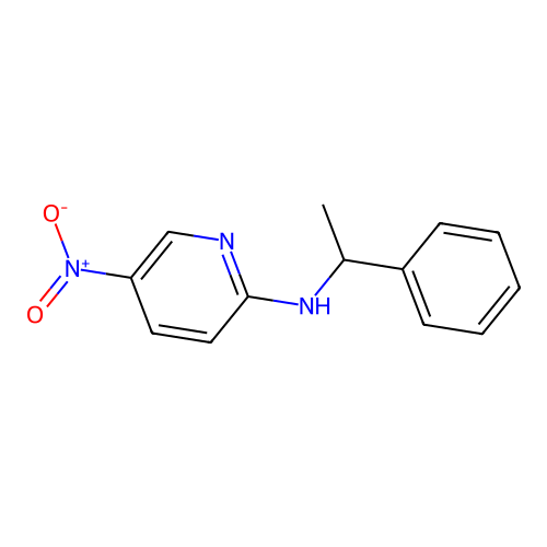 5-硝基-N-(1-苯乙基)吡啶-2-胺 structure