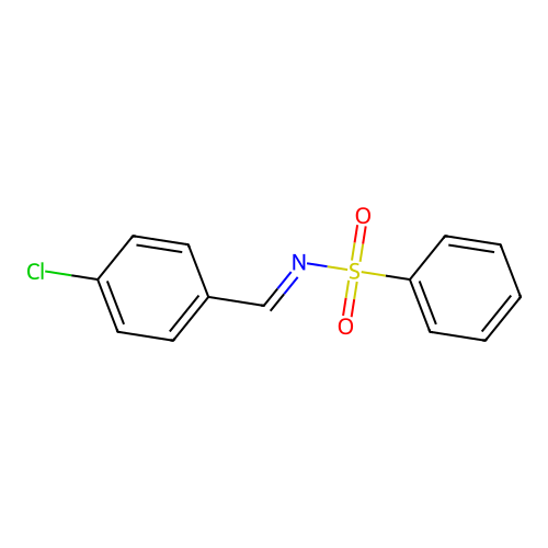 N-[(4-chlorophenyl)methylidene]benzenesulfonamide structure