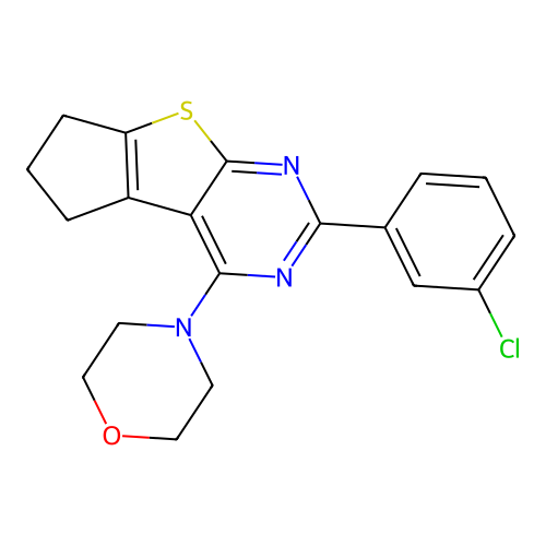 4-[3-(3-chlorophenyl)-7,8-dihydro-6H-cyclopenta[4,5]thieno[1 structure