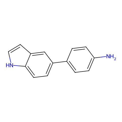 4-(1H-indol-5-yl)aniline structure