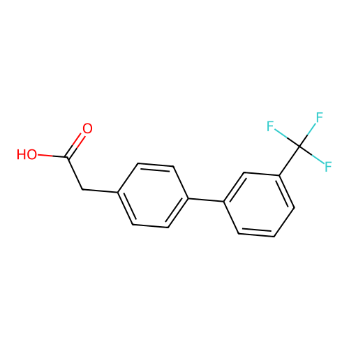 2-(3'-(Trifluoromethyl)-[1,1'-biphenyl]-4-yl)acetic acid structure