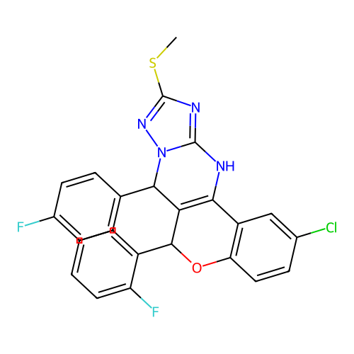 C25H17ClF2N4OS structure