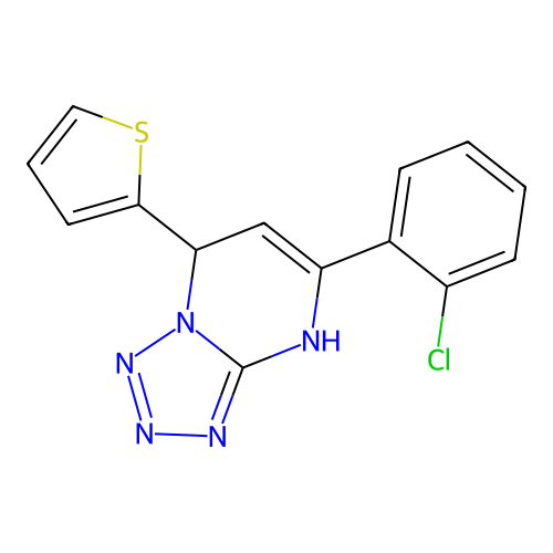 5-(2-Chlorophenyl)-7-(thiophen-2-yl)-4,7-dihydrotetrazolo[1,5-a]pyrimidine structure