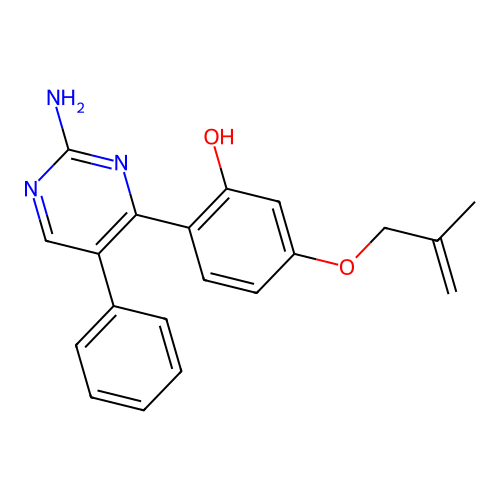 2-(2-Amino-5-phenylpyrimidin-4-yl)-5-[(2-methylprop-2-en-1-yl)oxy]phenol structure