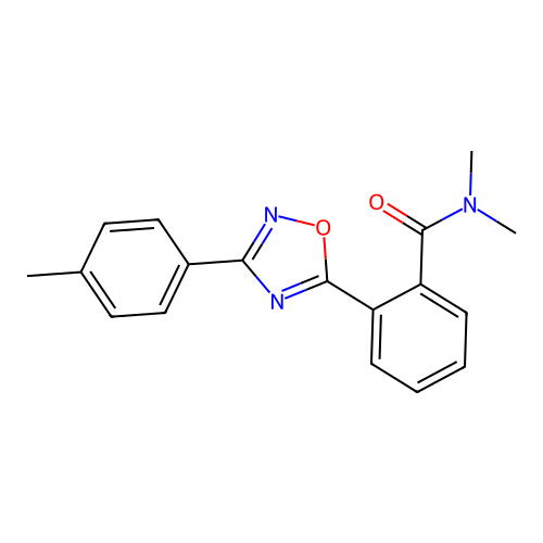 N,N-dimethyl-2-[3-(4-methylphenyl)-1,2,4-oxadiazol-5-yl]benzamide structure