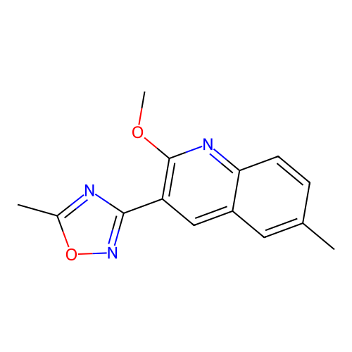 3-(2-Methoxy-6-methylquinolin-3-yl)-5-methyl-1,2,4-oxadiazole structure