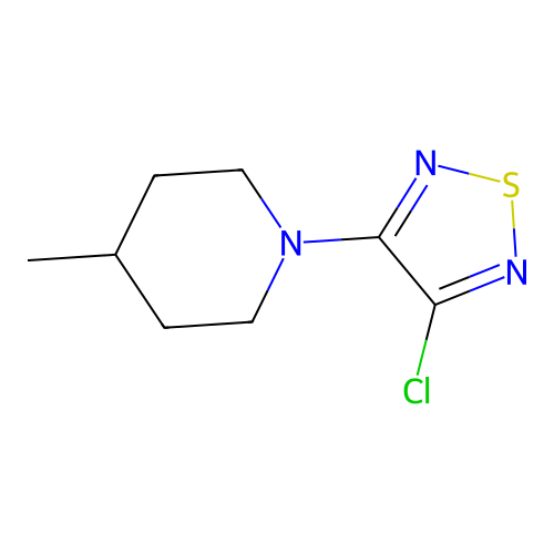 3-Chloro-4-(4-methylpiperidin-1-yl)-1,2,5-thiadiazole structure