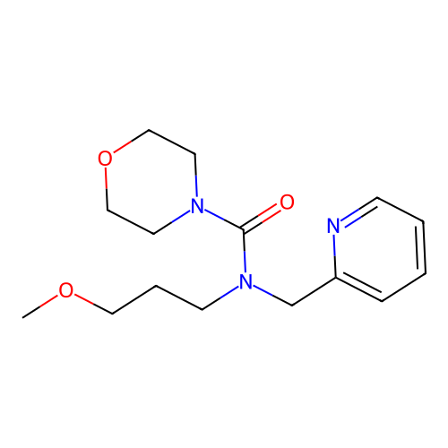 N-(3-methoxypropyl)-N-(pyridin-2-ylmethyl)morpholine-4-carboxamide structure
