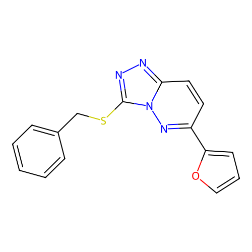 3-Benzylsulfanyl-6-(furan-2-yl)-[1,2,4]triazolo[4,3-b]pyridazine structure