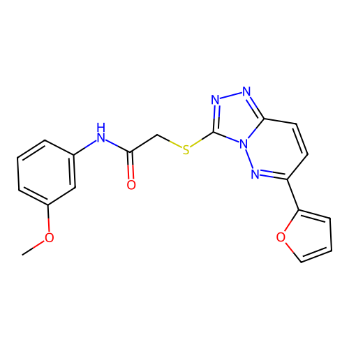 2-{[6-(furan-2-yl)-[1,2,4]triazolo[4,3-b]pyridazin-3-yl]sulfanyl}-N-(3-methoxyphenyl)acetamide structure