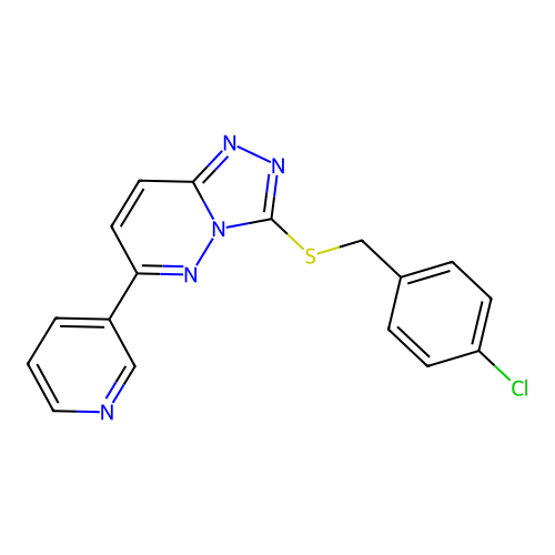 3-((4-Chlorobenzyl)thio)-6-(pyridin-3-yl)-[1,2,4]triazolo[4,3-b]pyridazine structure