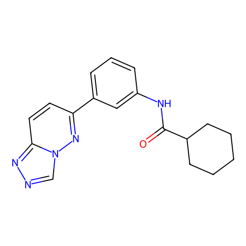 N-(3-([1,2,4]triazolo[4,3-b]pyridazin-6-yl)phenyl)cyclohexanecarboxamide structure