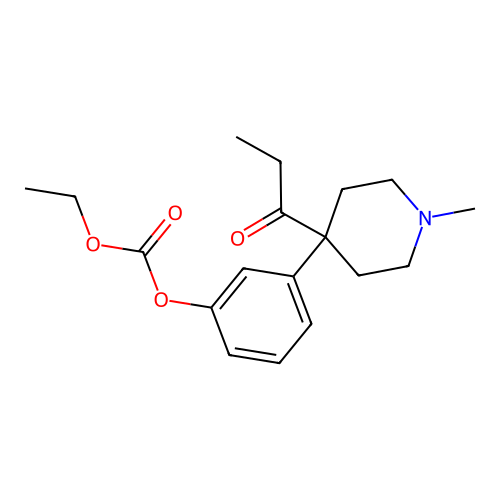 Ethyl 3-(1-methyl-4-propanoylpiperidin-4-yl)phenyl carbonate structure