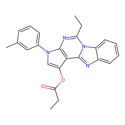 5-ethyl-3-(m-tolyl)-3H-benzo[4,5]imidazo[1,2-c]pyrrolo[3,2-e]pyrimidin-1-yl propionate structure
