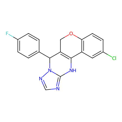 C18H12ClFN4O structure