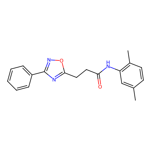 N-(2,5-dimethylphenyl)-3-(3-phenyl-1,2,4-oxadiazol-5-yl)propanamide structure