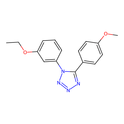 1-(3-ethoxyphenyl)-5-(4-methoxyphenyl)-1H-tetrazole structure