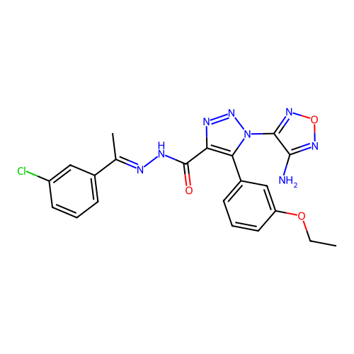 C21H19ClN8O3 structure