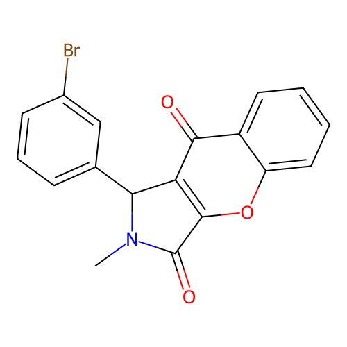 1-(3-Bromophenyl)-2-methyl-1,2-dihydrochromeno[2,3-c]pyrrole-3,9-dione structure