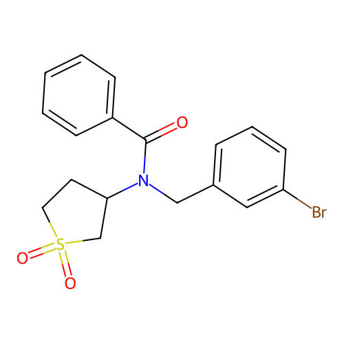 N-(3-bromobenzyl)-N-(1,1-dioxidotetrahydrothiophen-3-yl)benzamide structure
