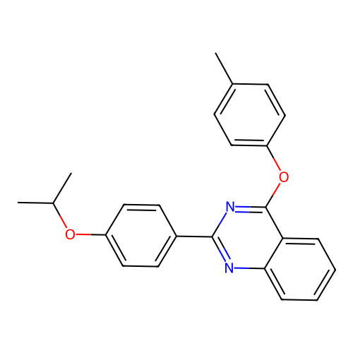 4-(4-Methylphenoxy)-2-[4-(propan-2-yloxy)phenyl]quinazoline structure