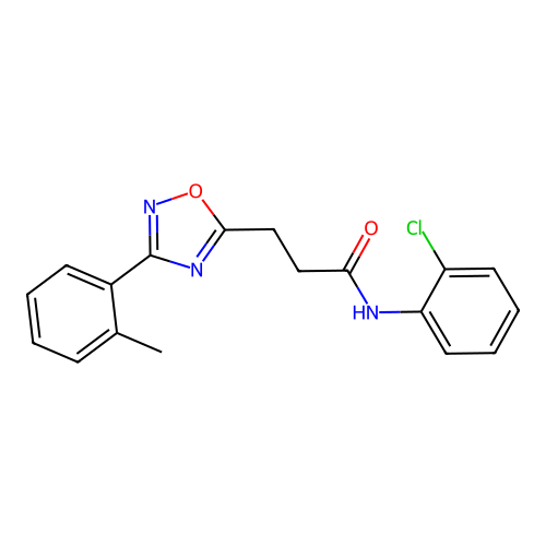 N-(2-chlorophenyl)-3-[3-(2-methylphenyl)-1,2,4-oxadiazol-5-yl]propanamide structure