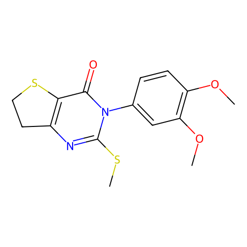 3-(3,4-Dimethoxyphenyl)-2-methylsulfanyl-6,7-dihydrothieno[3,2-d]pyrimidin-4-one structure