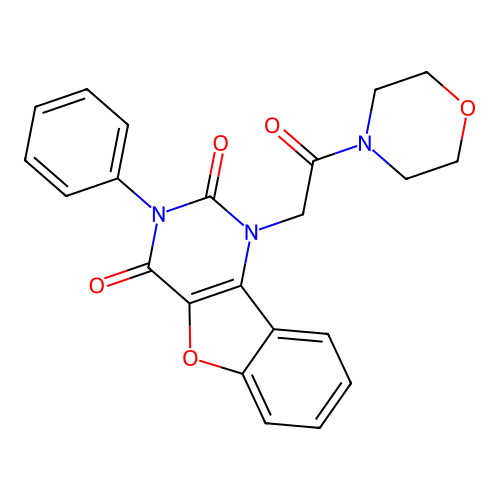 1-(2-morpholino-2-oxoethyl)-3-phenylbenzofuro[3,2-d]pyrimidine-2,4(1H,3H)-dione structure