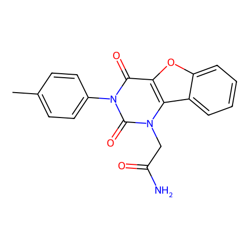 2-[3-(4-Methylphenyl)-2,4-dioxo-[1]benzofuro[3,2-d]pyrimidin-1-yl]acetamide structure
