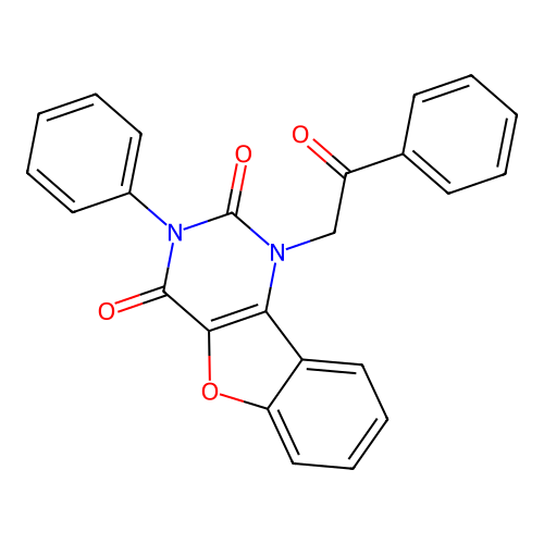1-Phenacyl-3-phenyl-[1]benzofuro[3,2-d]pyrimidine-2,4-dione structure
