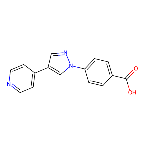 4-[4-(4-Pyridinyl)-1h-pyrazol-1-yl]benzoic acid structure