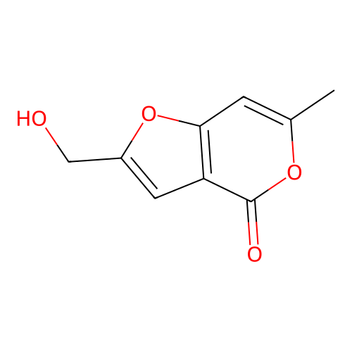 4H-Furo[3,2-c]pyran-4-one, 2-(hydroxymethyl)-6-methyl- structure