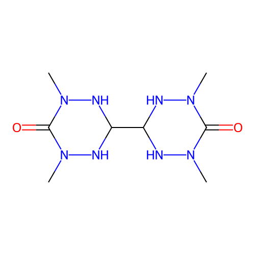 (3,3'-Bi-1,2,4,5-tetrazine)-6,6'(1H,1'H)-dione, octahydro-1,1',5,5'-tetramethyl- structure