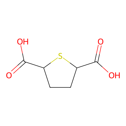 Thiolane-2,5-dicarboxylic acid structure