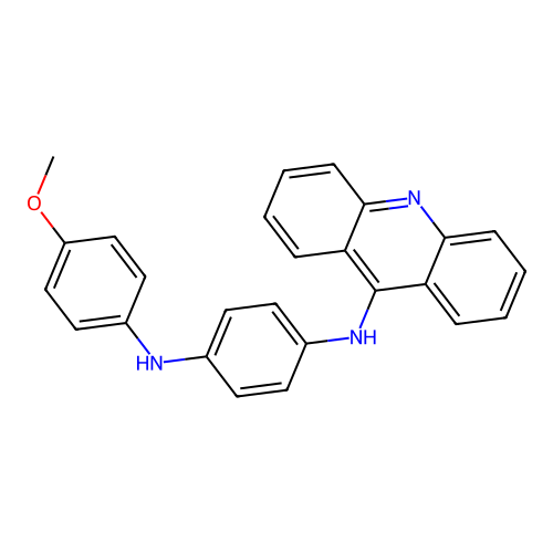 N-(acridin-9-yl)-N'-(4-methoxyphenyl)benzene-1,4-diamine structure