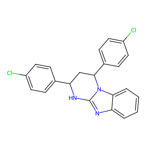 2,4-Bis(4-chlorophenyl)-1,2,3,4-tetrahydropyrimido[1,2-a]benzimidazole structure