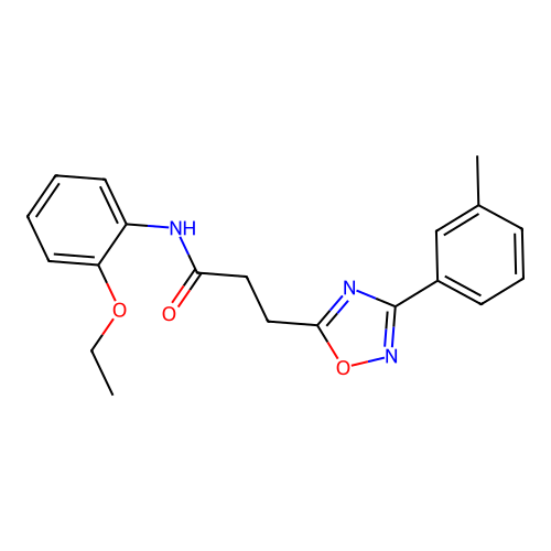 N-(2-ethoxyphenyl)-3-[3-(3-methylphenyl)-1,2,4-oxadiazol-5-yl]propanamide structure