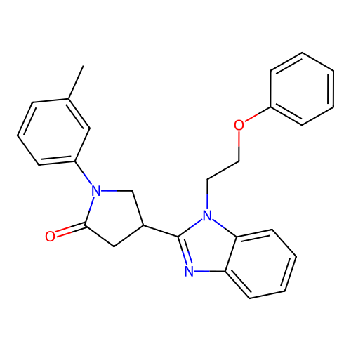 1-(3-Methylphenyl)-4-[1-(2-phenoxyethyl)benzimidazol-2-yl]pyrrolidin-2-one structure