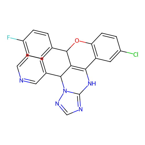 C23H15ClFN5O structure