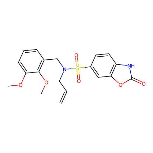 N-allyl-N-(2,3-dimethoxybenzyl)-2-oxo-2,3-dihydrobenzo[d]oxazole-6-sulfonamide structure