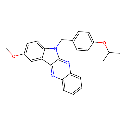 9-methoxy-6-[4-(propan-2-yloxy)benzyl]-6H-indolo[2,3-b]quinoxaline structure