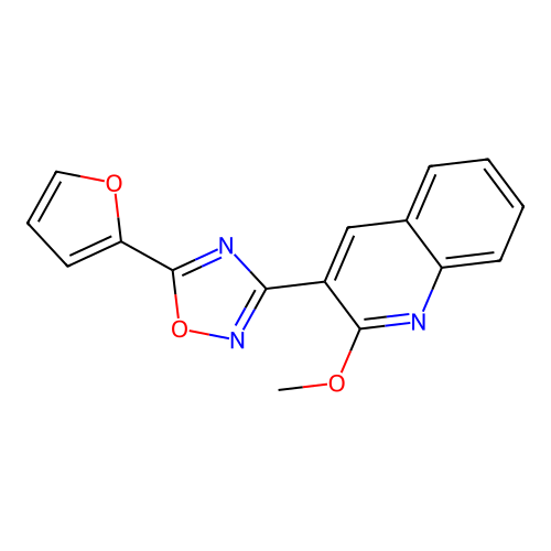 5-(Furan-2-yl)-3-(2-methoxyquinolin-3-yl)-1,2,4-oxadiazole structure
