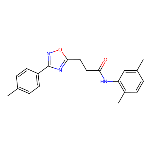 N-(2,5-dimethylphenyl)-3-[3-(4-methylphenyl)-1,2,4-oxadiazol-5-yl]propanamide structure