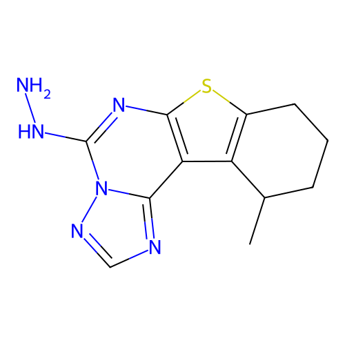 5-hydrazinyl-11-methyl-8,9,10,11-tetrahydro[1]benzothieno[3,2-e][1,2,4]triazolo[1,5-c]pyrimidine structure