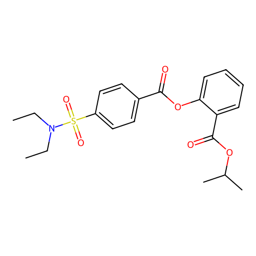 Propan-2-yl 2-({[4-(diethylsulfamoyl)phenyl]carbonyl}oxy)benzoate structure