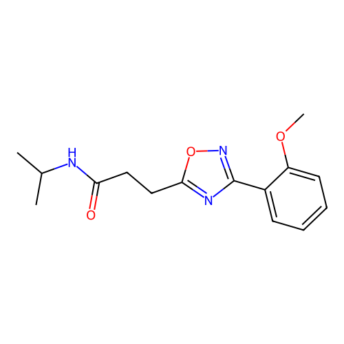3-[3-(2-methoxyphenyl)-1,2,4-oxadiazol-5-yl]-N-(propan-2-yl)propanamide structure
